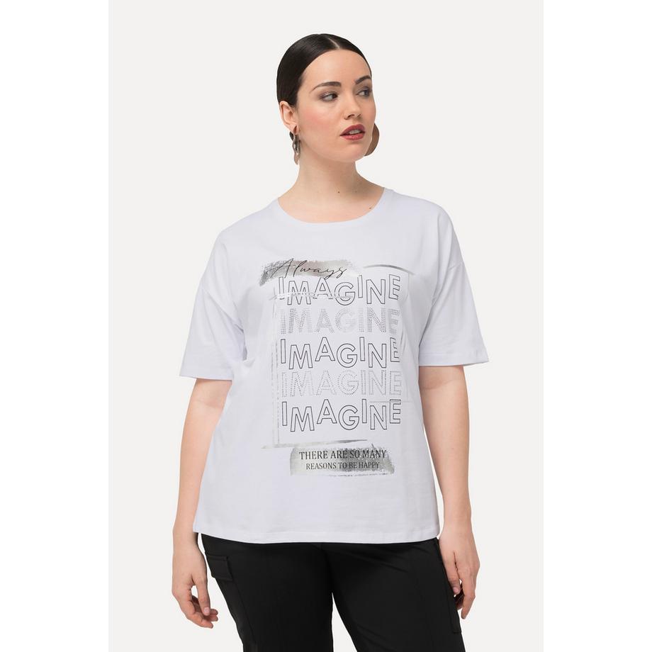 Ulla Popken Imagine Applicazioni Girocollo Mezze Maniche T-Shirt  