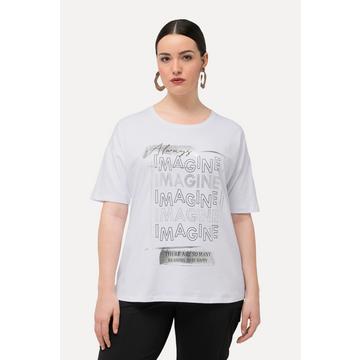 T-shirt « Imagine », col rond et manches courtes, pierres fantaisie