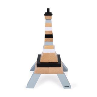 Janod  21-teiliger Bausatz aus Holz „Eiffelturm“ Konstruktionsspiel Geschicklichkeitsspiel Entwicklung von Feinmotorik FSC-zertifiziertes Buchenholz, massiv Farben auf Wasserbasis Ab 6 Jahren 
