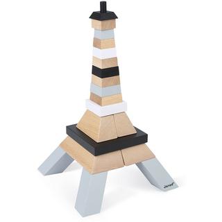 Janod  21-teiliger Bausatz aus Holz „Eiffelturm“ Konstruktionsspiel Geschicklichkeitsspiel Entwicklung von Feinmotorik FSC-zertifiziertes Buchenholz, massiv Farben auf Wasserbasis Ab 6 Jahren 