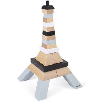 21-teiliger Bausatz aus Holz „Eiffelturm“ Konstruktionsspiel Geschicklichkeitsspiel Entwicklung von Feinmotorik FSC-zertifiziertes Buchenholz, massiv Farben auf Wasserbasis Ab 6 Jahren