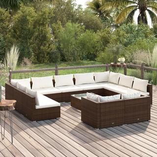 VidaXL set lounge giardino Polirattan  