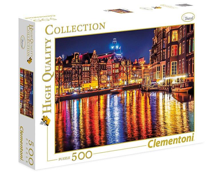 Image of Clementoni Puzzle Amsterdam bei Nacht (500Teile)