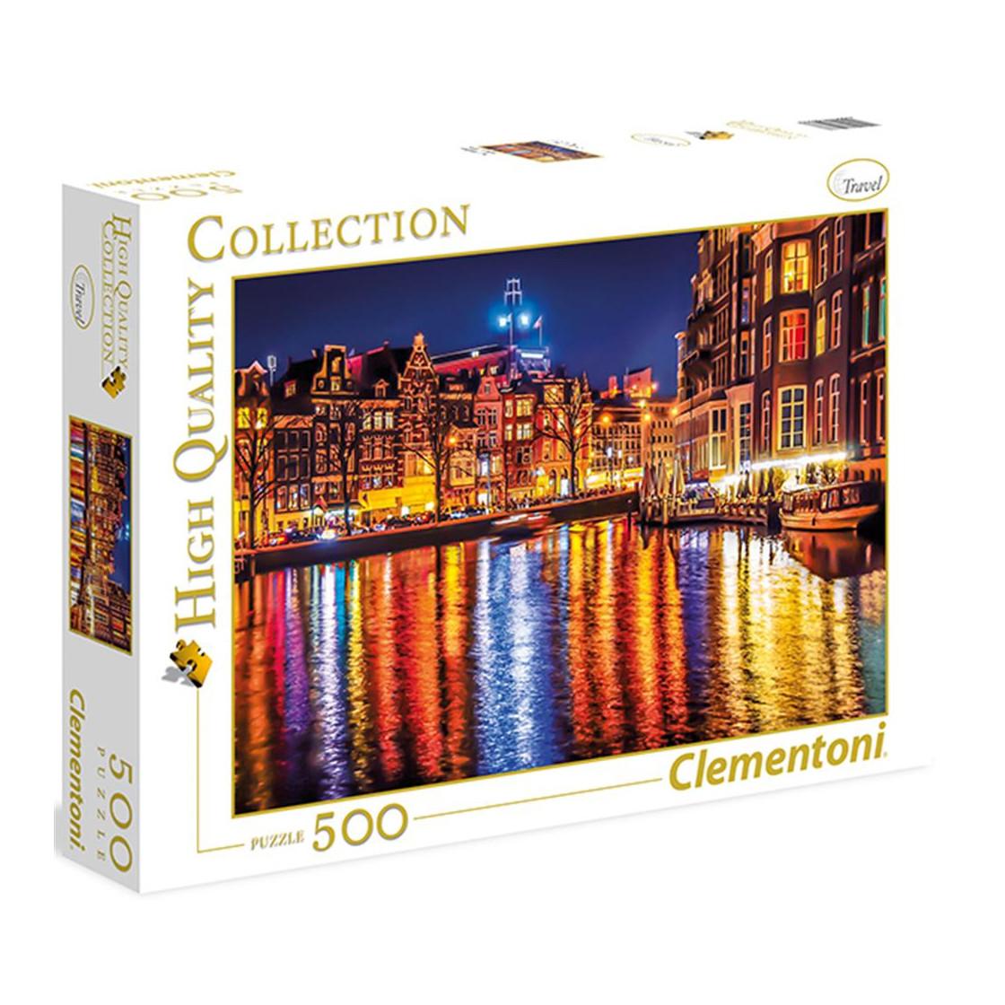 Image of Puzzle Amsterdam bei Nacht (500Teile)