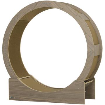 Cat Balance Bike per Gatti 91 cm con Freno, Tiragraffi, Ruota per Gatti per Attività Sane, Rilassamento, Noce