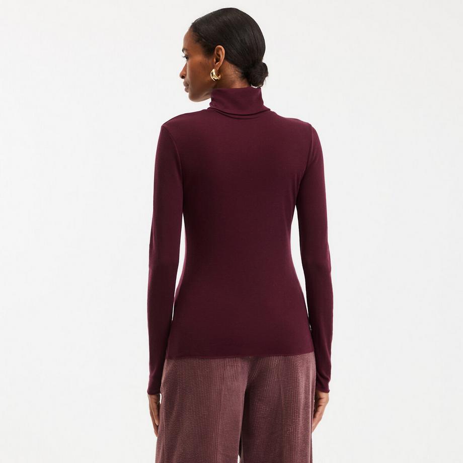 La Redoute Collections T-Shirt Collo Alto Misto Lyocell  