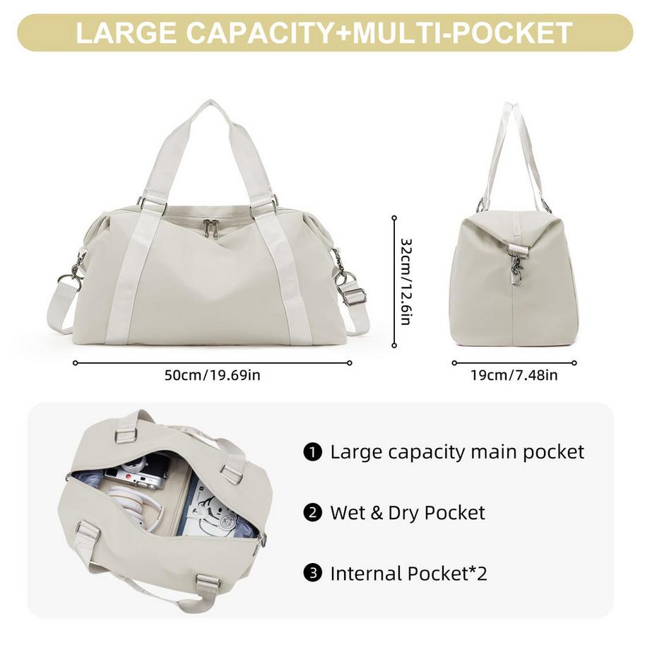 Only-bags.store  Sporttasche Handgepäcktasche Weekender-Tasche mit Trolley-Hülle, wasserdichte Reisetasche Duffle Bag 