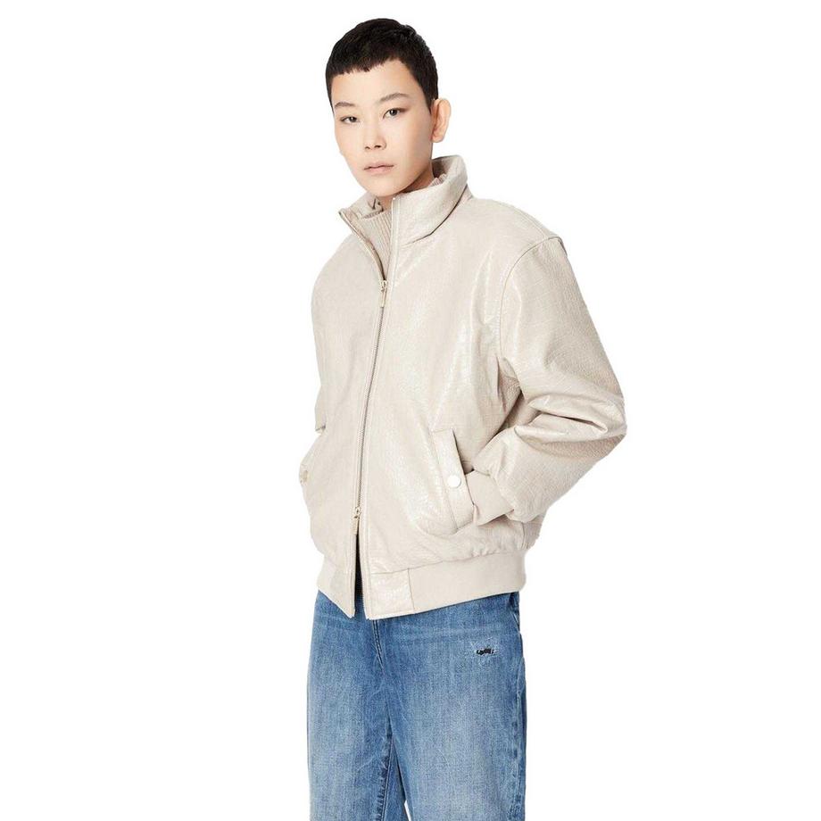 Armani Exchange Bomber con Texture Cocodrillo  