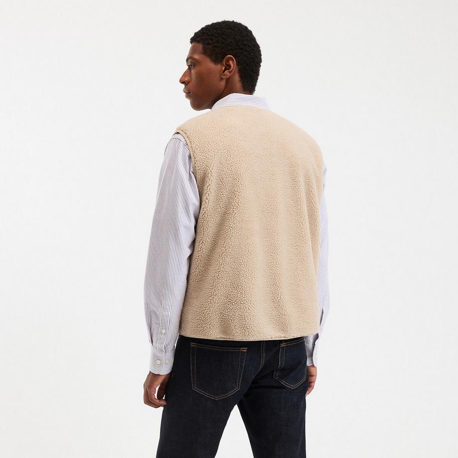 La Redoute Collections Gilet en grosse maille zippé  