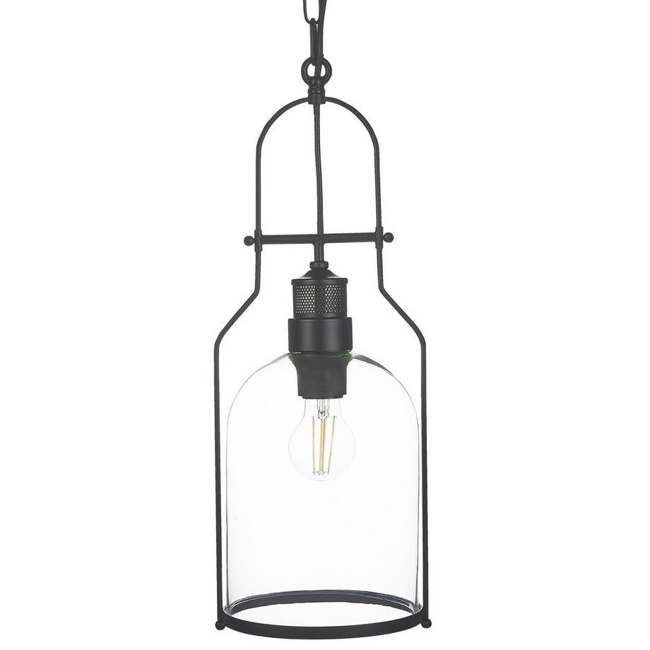 Beliani Lot de 2 lampes suspendues en Métal Industriel BASHILO  