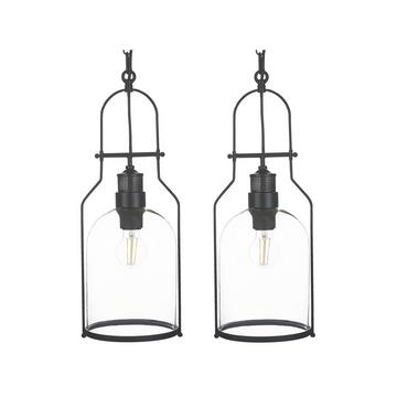 Set de 2 lampes en Métal Industriel BASHILO