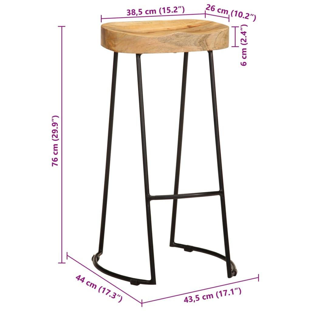 VidaXL Tabouret de bar bois  