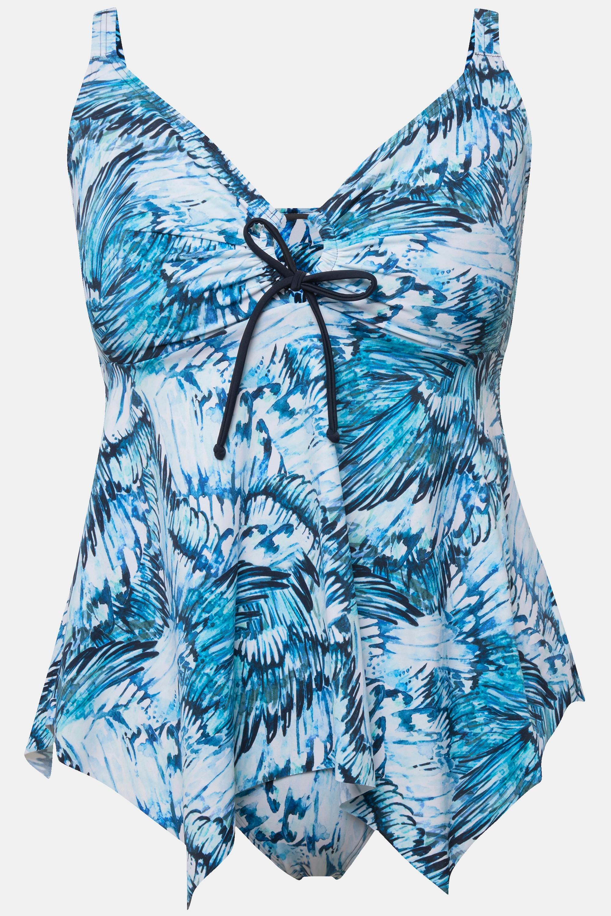 Ulla Popken  Tankini, Flügel, Cut-Out, Softcups, Zipfelsaum 