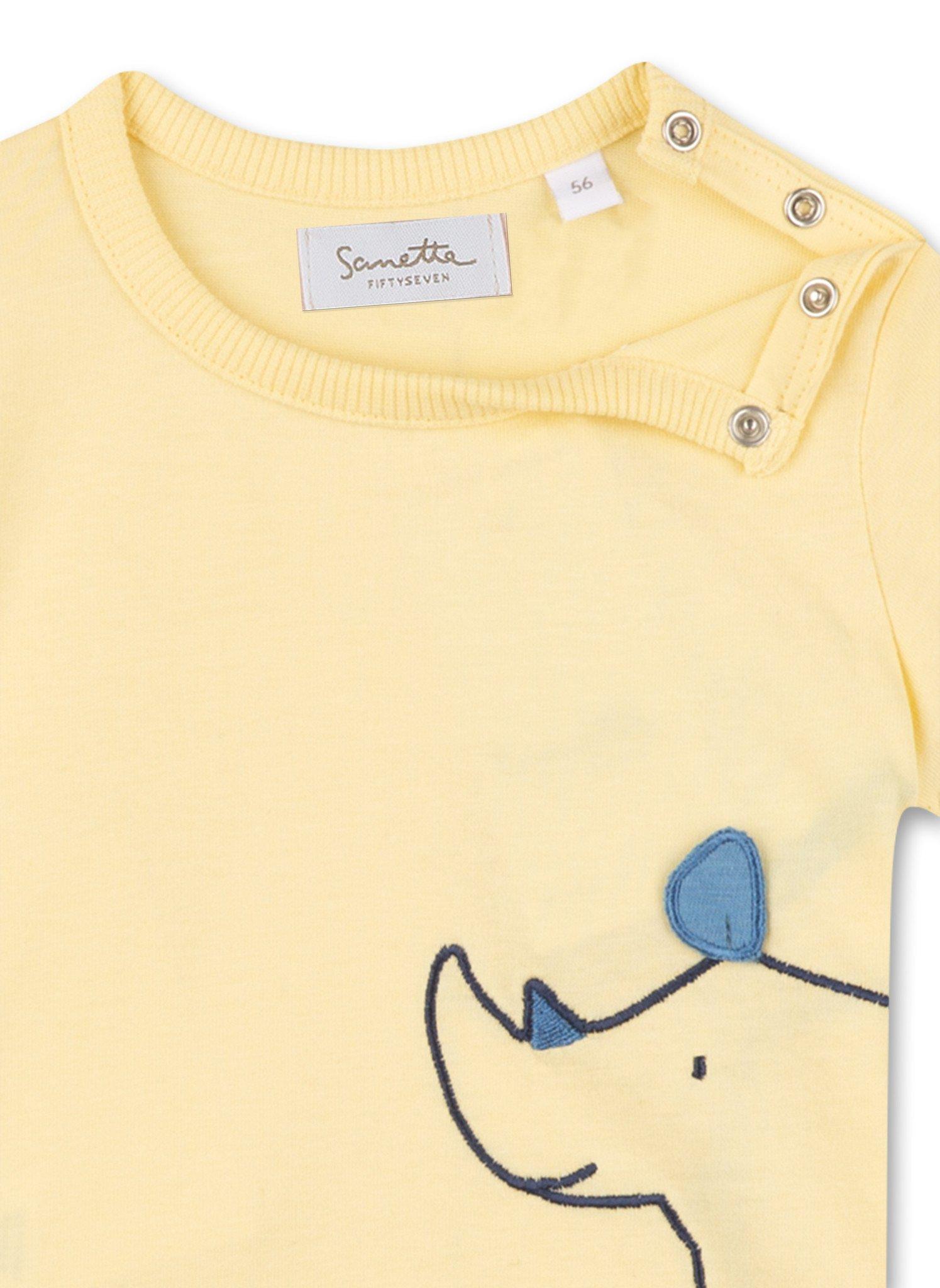 Sanetta Fiftyseven  Baby Jungen T-Shirt Nashorn gelb 