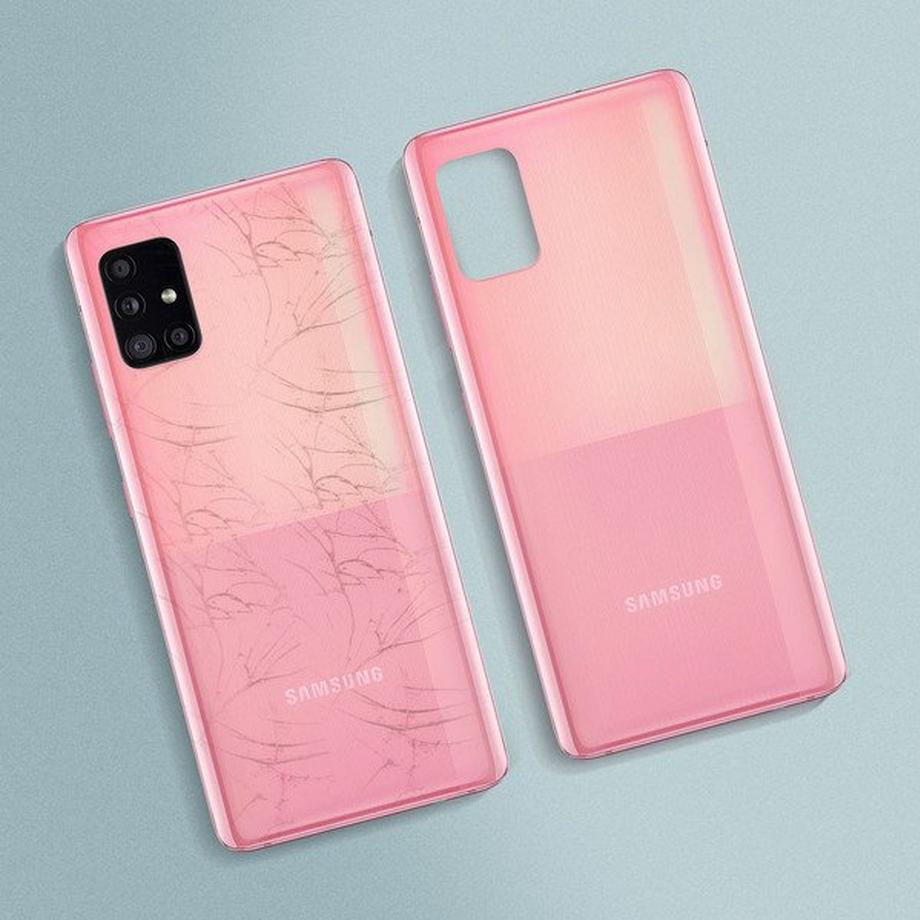 Avizar  Cache Batterie Samsung Galaxy A51 Rose 