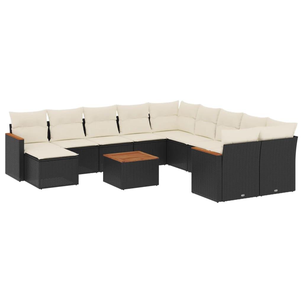 VidaXL set divano da giardino Polirattan  