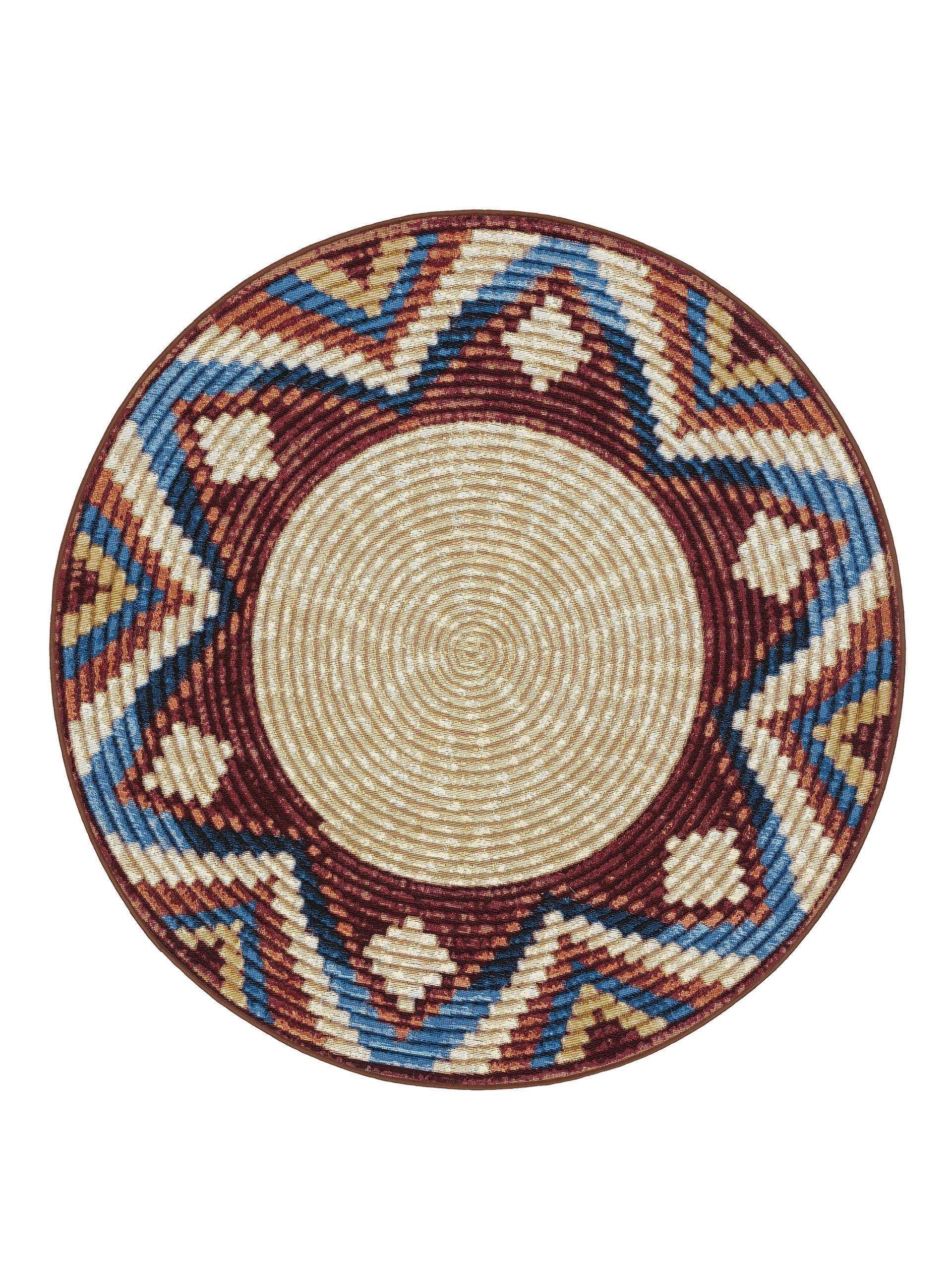 Benuta Tapis d'extérieur & intérieur rond Kenya Multicouleur  