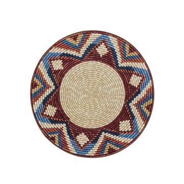 Tapis d'extérieur & intérieur rond Kenya Multicouleur