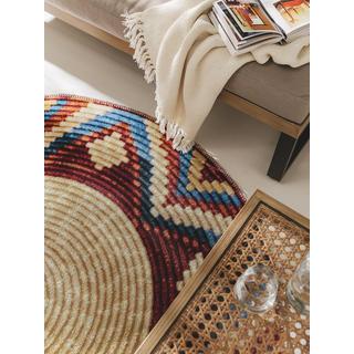 Benuta Tapis d'extérieur & intérieur rond Kenya Multicouleur  