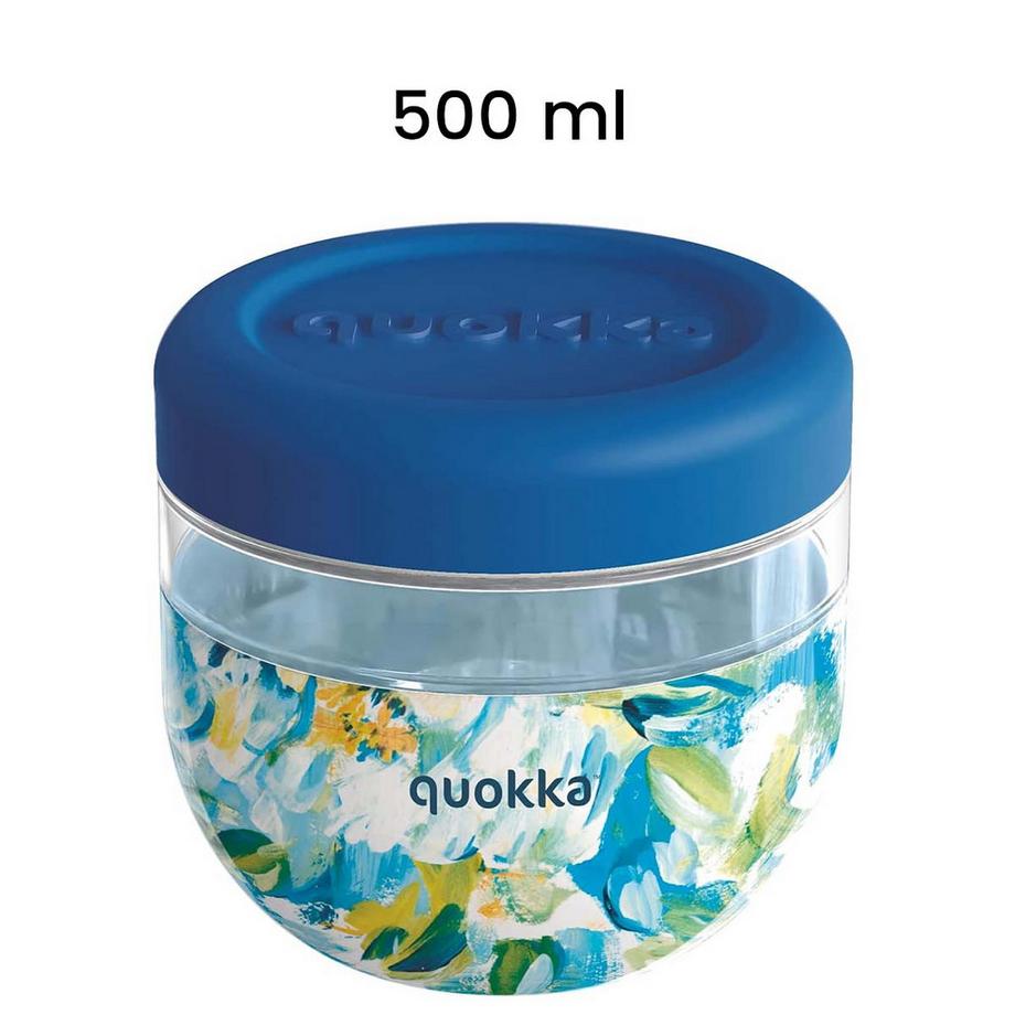 Quokka Contenitore Alimentare con Motivo Peonie 500ml con Coperchio Antiscivolo  