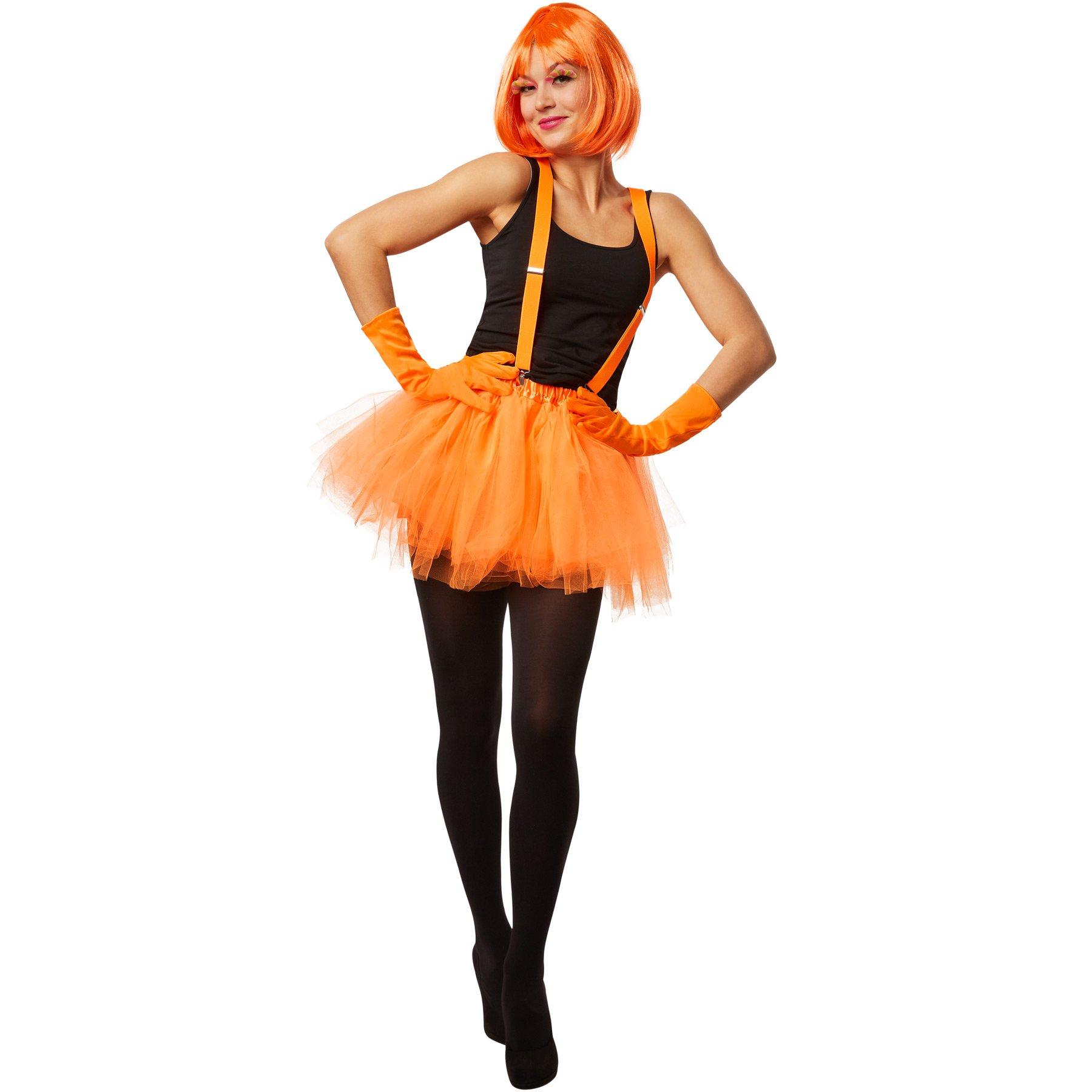 Image of Tutu Tüllrock mit Hosenträger Orange