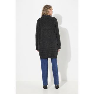 Ulla Popken  Cardigan dal taglio oversize e aperto in ciniglia con scollo a V 