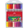 Faber-Castell FABER-CASTELL Doppelfasermaler 1/3-5mm 151119 20 Farben, Etui  