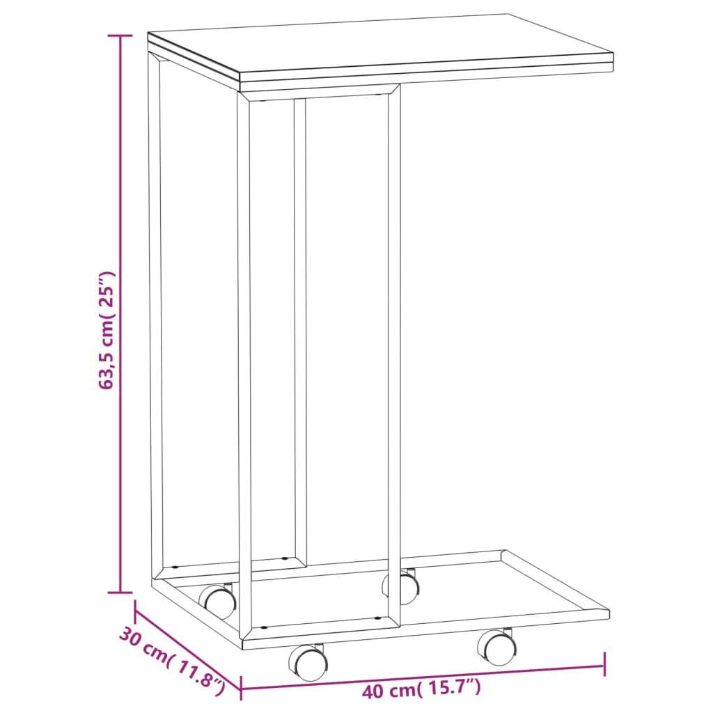 VidaXL Table d'appoint bois d'ingénierie  