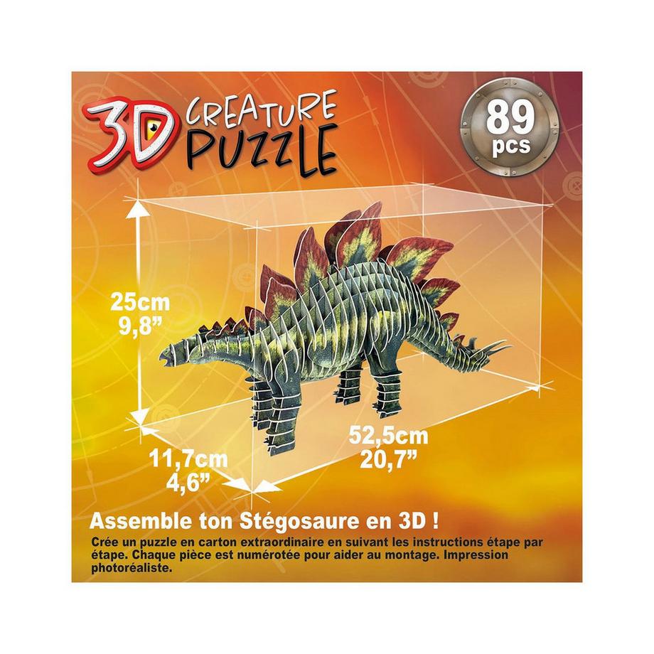 Educa  Puzzle 3D Stegosaurus (89Teile) 