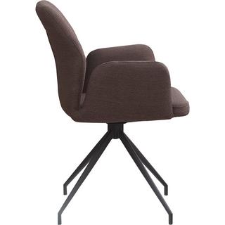 mutoni Chaise avec accoudoirs Gravina marron  