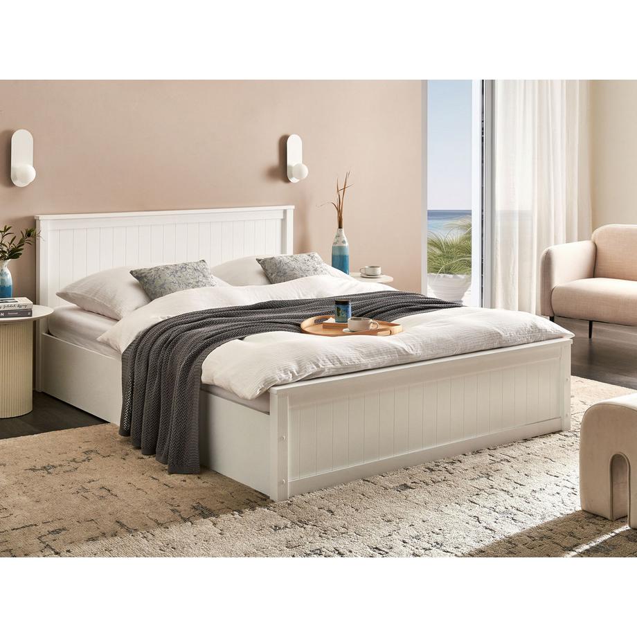 Beliani Letto contenitore en Legno di pino  LAMBRES  