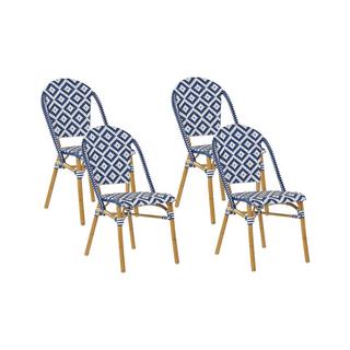 Beliani Lot de 4 chaises en Polyrotin Rétro RIFREDDO  