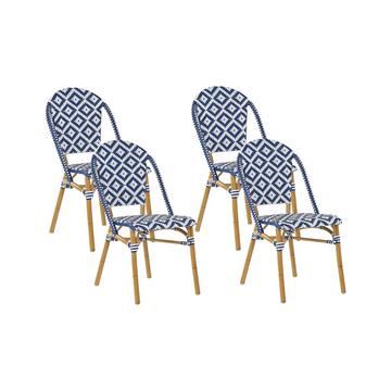 Lot de 4 chaises en Polyrotin Rétro RIFREDDO