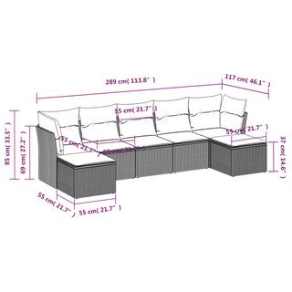 VidaXL Garten sofagarnitur poly-rattan  