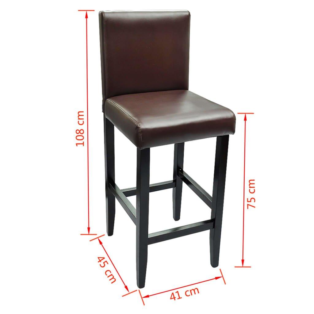 VidaXL Tabouret de bar cuir artificiel  