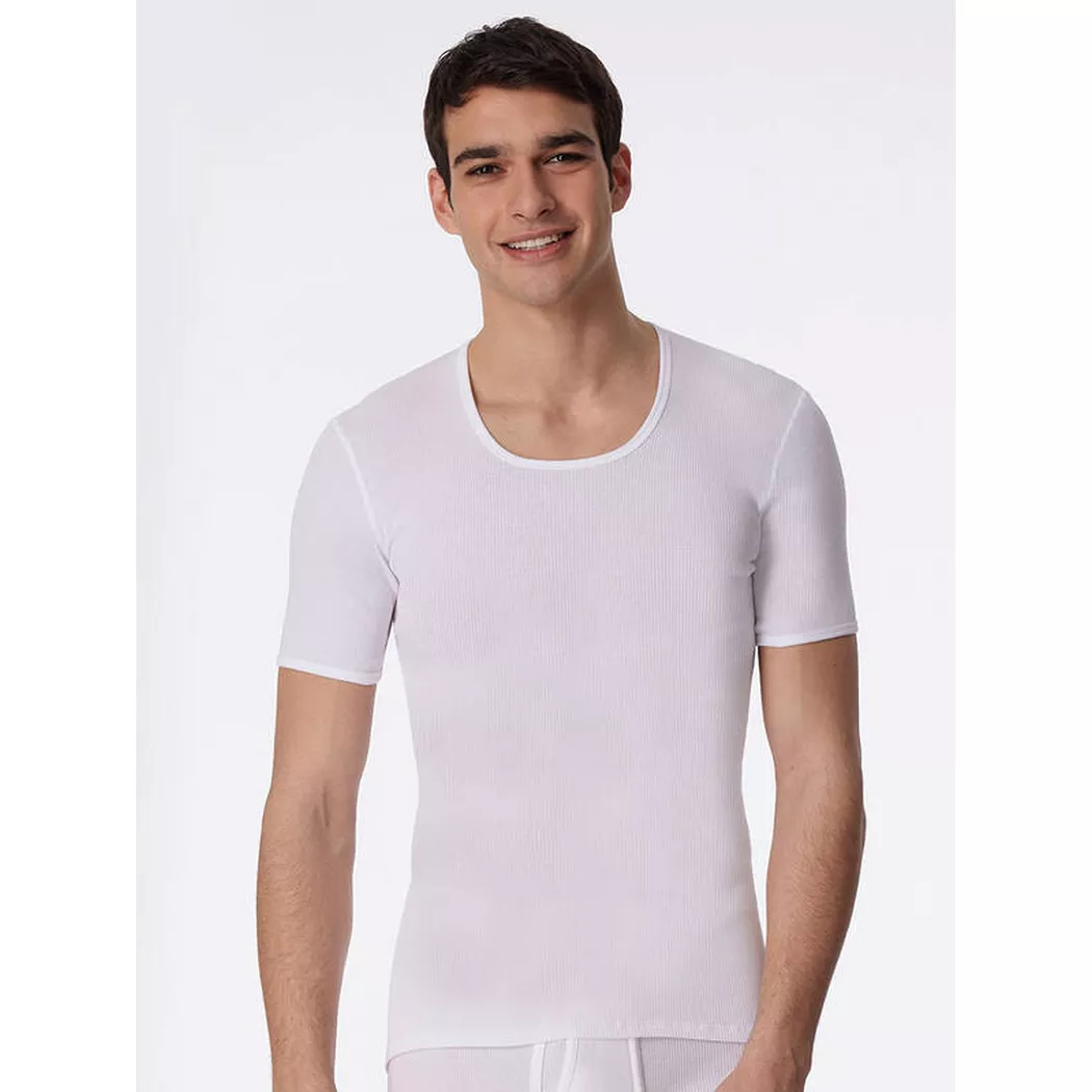 Schiesser - T-Shirt Doppelripp, für Herren, Weiss, Größe M