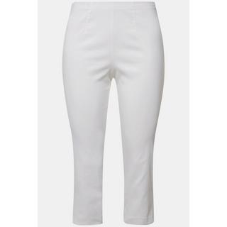 Ulla Popken  Pantalon en bengaline stretch, longueur 3/4 et taille élastique 