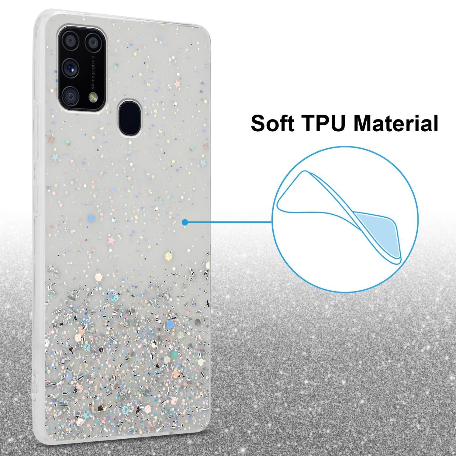 Cadorabo  Housse compatible avec Samsung Galaxy M31 - Coque de protection en silicone TPU flexible avec paillettes scintillantes 