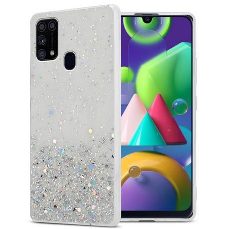 Cadorabo  Housse compatible avec Samsung Galaxy M31 - Coque de protection en silicone TPU flexible avec paillettes scintillantes 