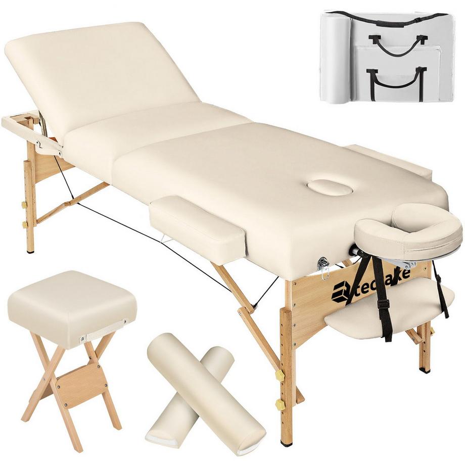 Set de tables de massage portable pliante à 3 zones  largeur 70 cm et rembourrage de 10 cm