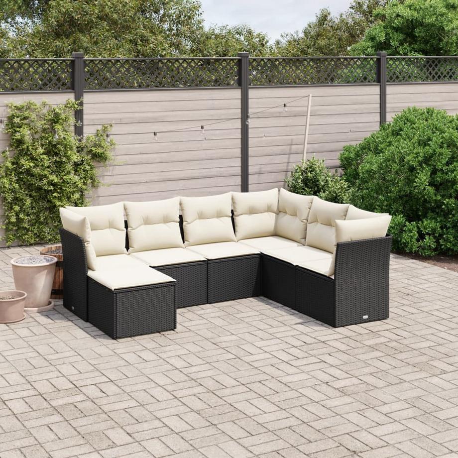 VidaXL set divano da giardino Polirattan  