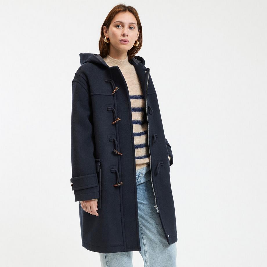 La Redoute Collections Duffle-coat mi-long à capuche  