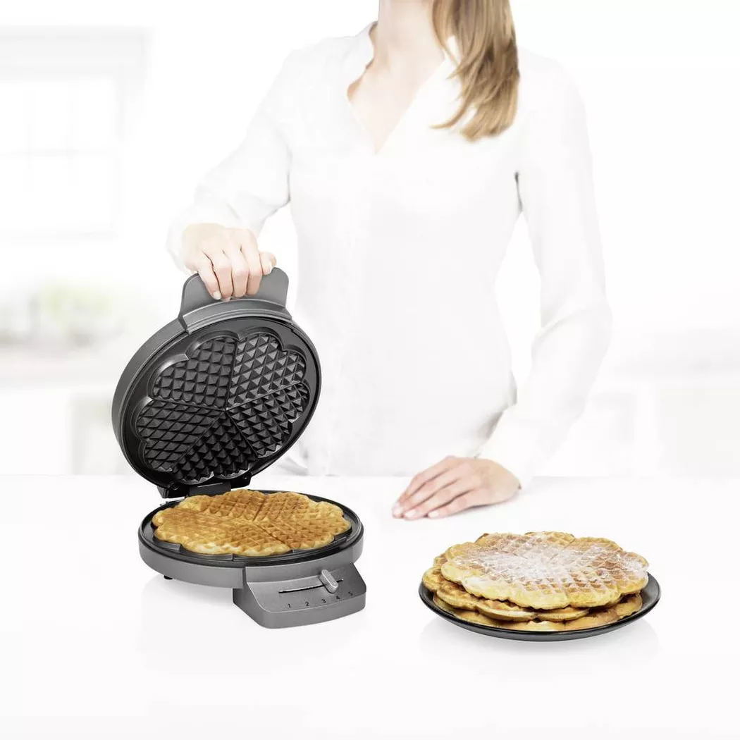 Princess – Waffeleisen 132380, Silber, One Size
