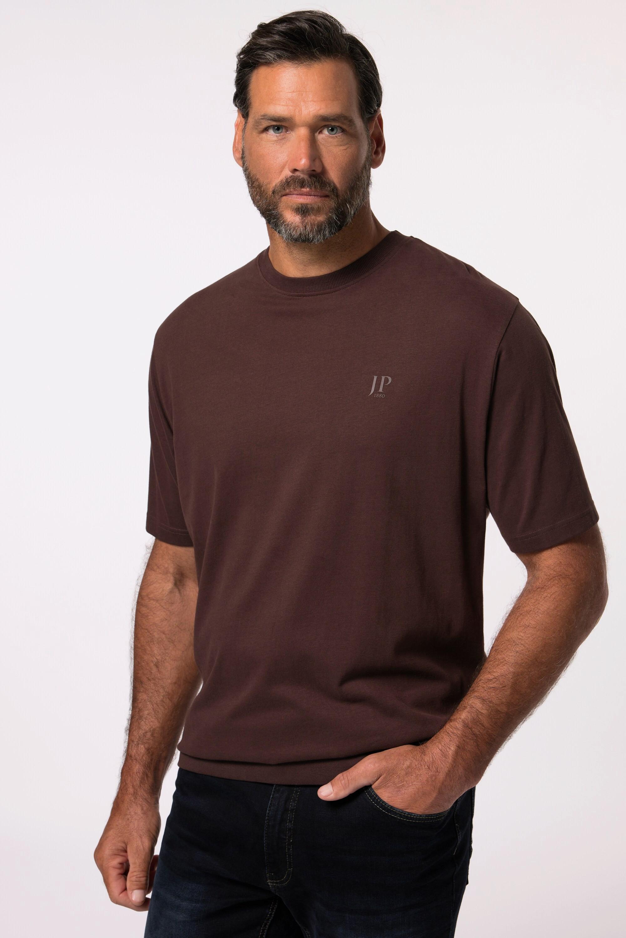 JP1880  T-shirt Basic ventre confort à manches courtes  marron foncé 