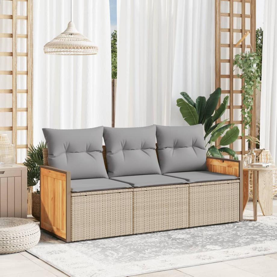 VidaXL Ensemble de canapés de jardin rotin synthétique  