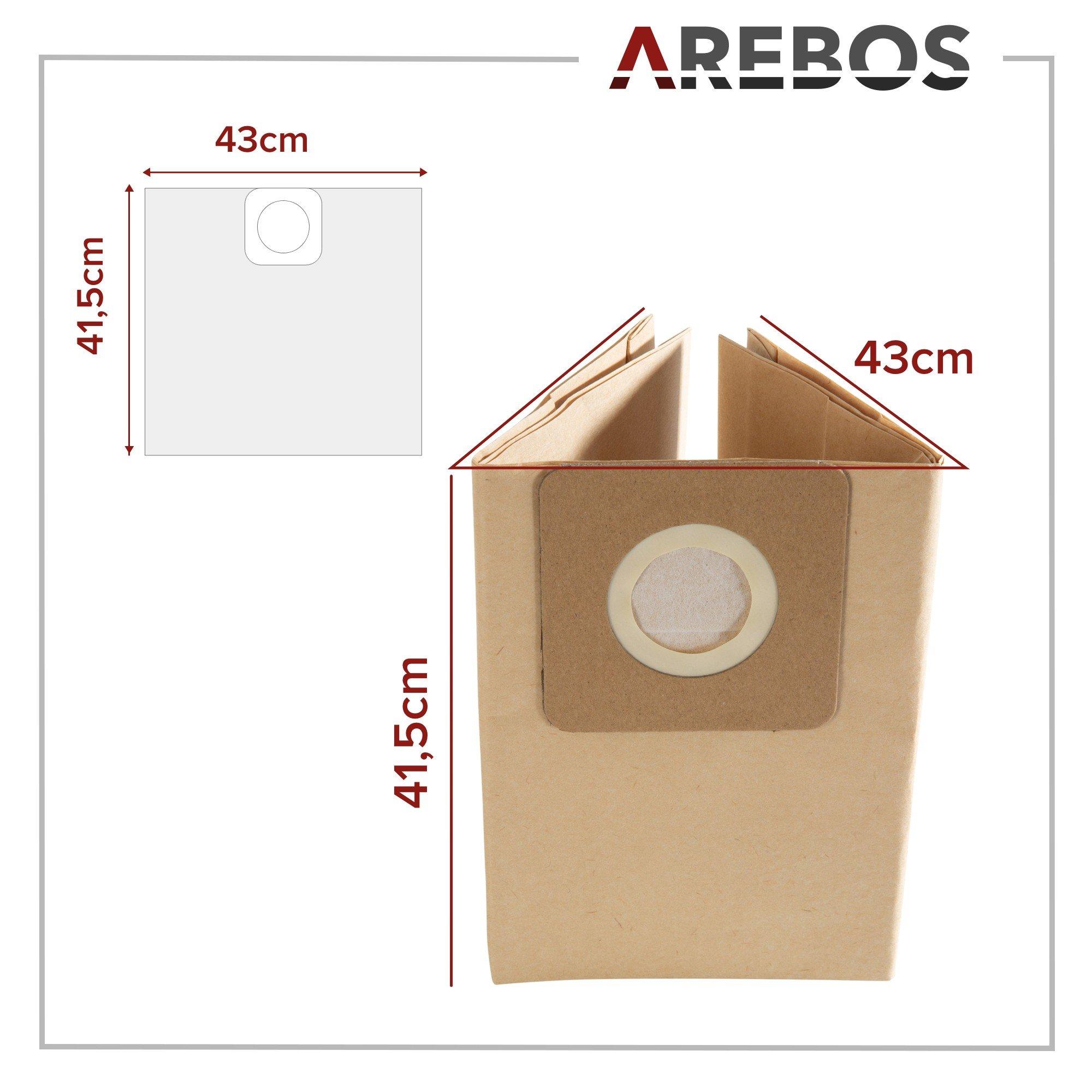 Arebos 5x Staubsaugerbeutel Geeignet für Industriestaubsauger 1800W  