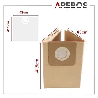 Arebos 5x Staubsaugerbeutel Geeignet für Industriestaubsauger 1800W  