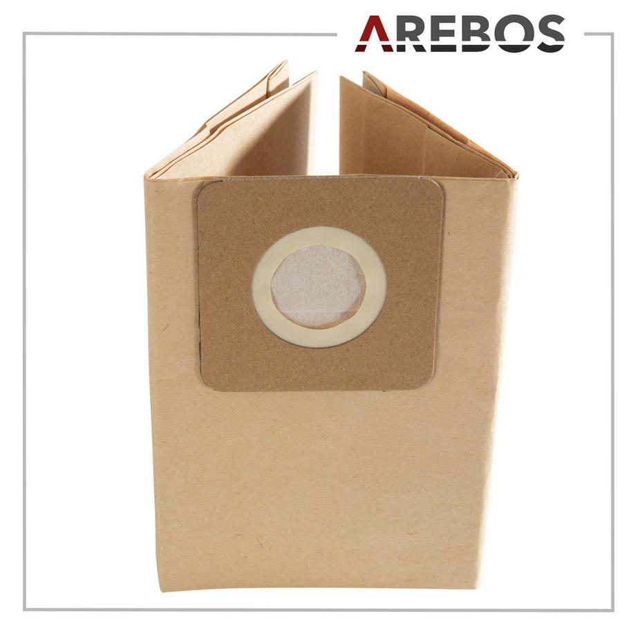Arebos 5x sacs à poussière Adapté à l'aspirateur industriel 1800W  