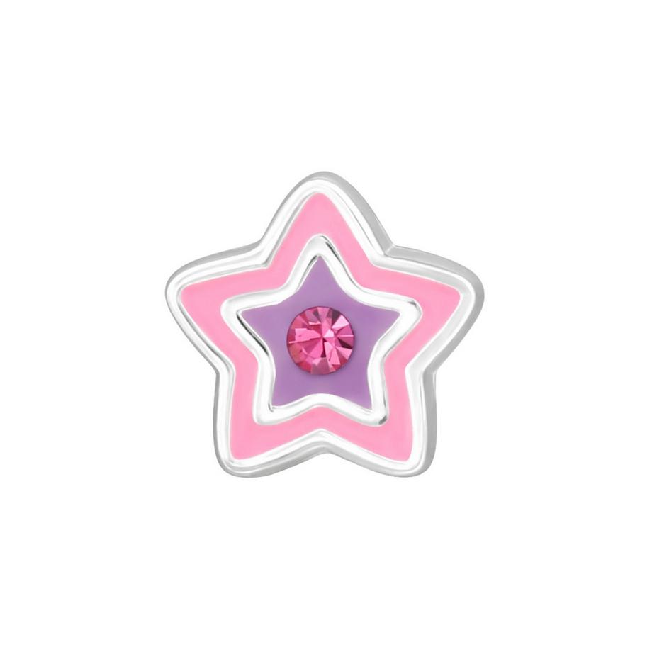 Maxte  Premium Ohrstecker Stern aus Sterling  mit Kristall und Epoxidharz 