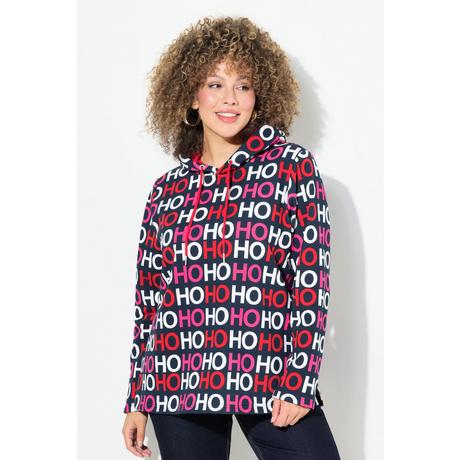 Ulla Popken  Maglia classica con "Ho-Ho-Ho", cappuccio e maniche lunghe 